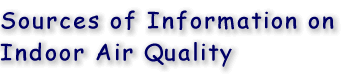 Sources of Info on IAQ